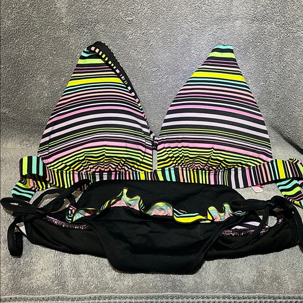 Striped Multicolor Bikini Set - image 1